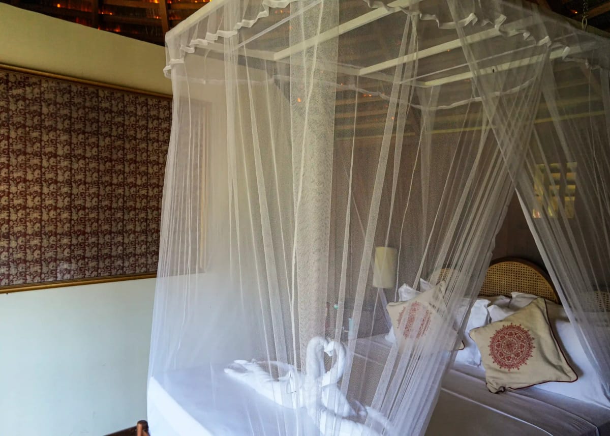 View of the Red Lodge with a queen-size bed.